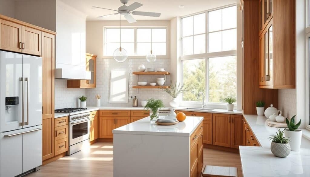 Kitchen decor with White Appliances