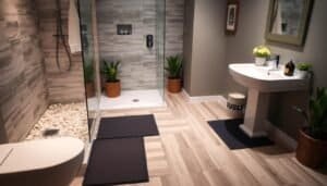 Non slip bathroom flooring ideas for small bathrooms