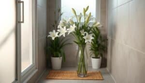 Small Bathroom Floor Vase Decoration Ideas