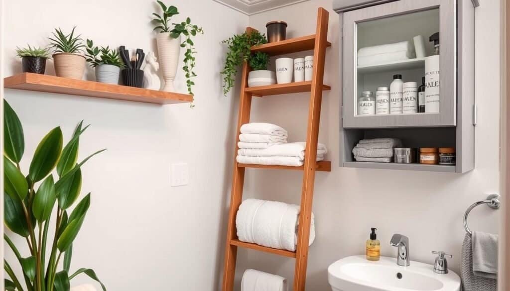 Over the toilet storage ideas for small bathrooms